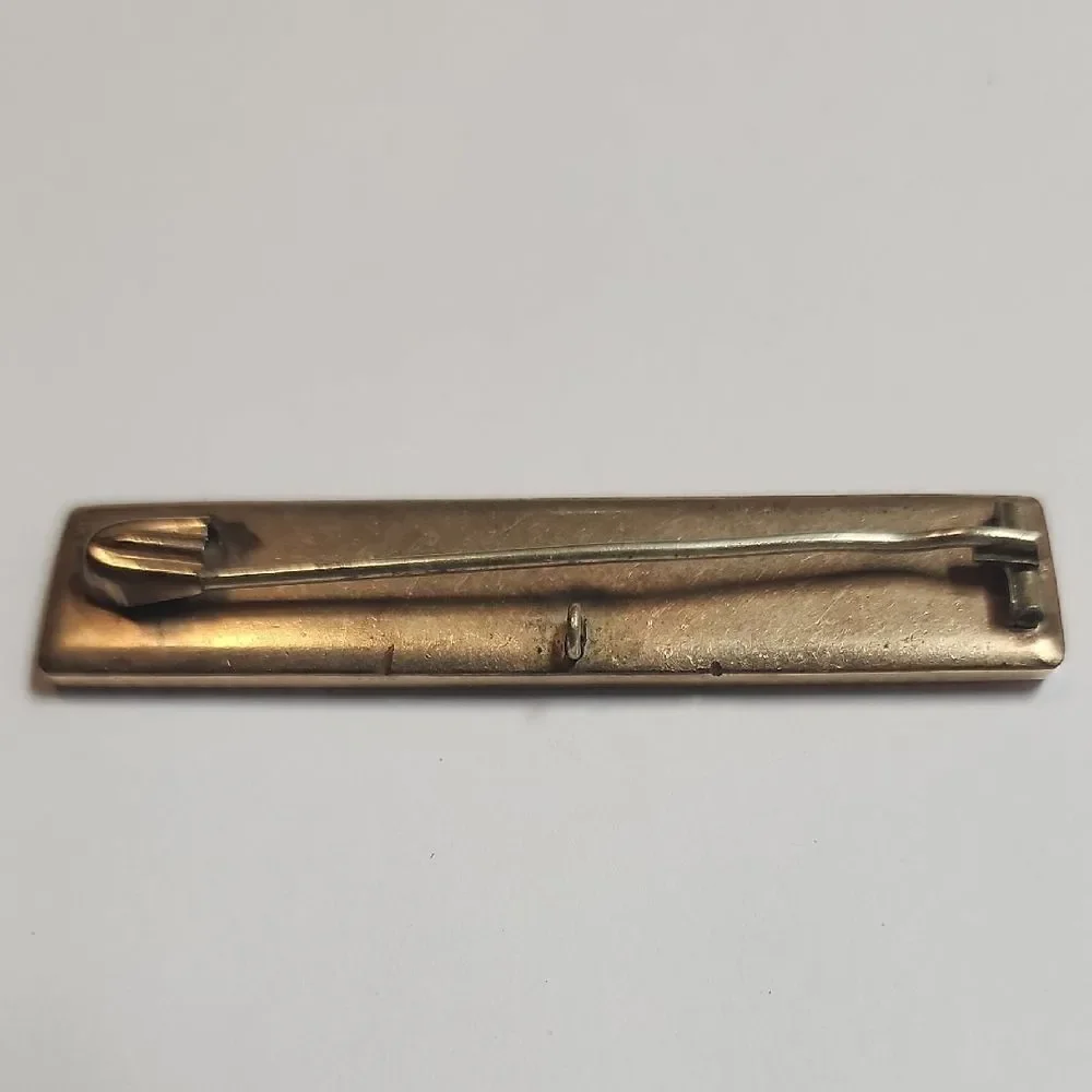 Antique Greek Key Pin Brooch